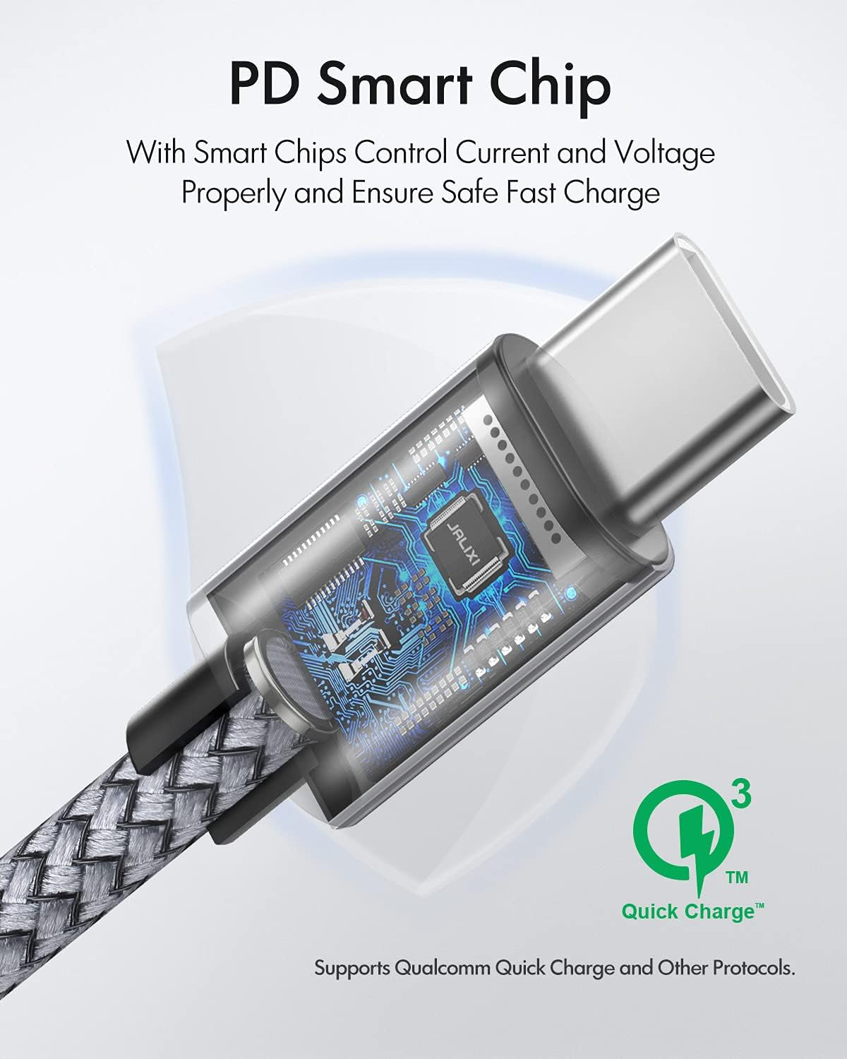 20FT USB C to USB C Cable, Extra Long USB C Cable Fast Charging, 60W Type C Charger Cord (Charge Only) for Iphone 16/15 Pro Max Plus, for Ipad/Macbook, for Samsung Galaxy/Pixel/Switch/Camera & More