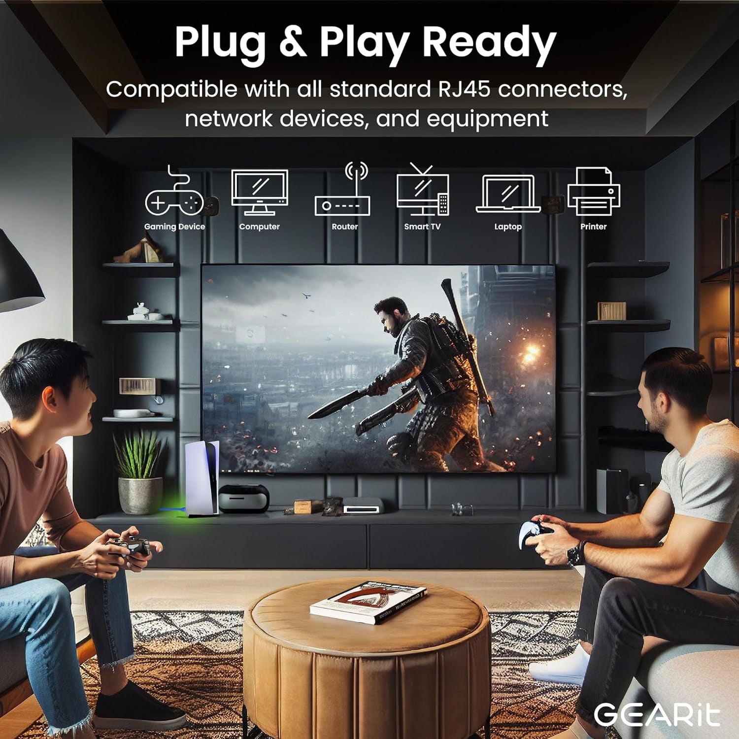 Cat 6 Ethernet Cable Pack - 20-Pack 1 Ft Cat6 Ethernet Patch Cables | RJ45 Network Patch Cable, 10 Gbps Snagless Gold-Plated Connectors - Ethernet Cable Cat 6 for PC, TV, Router - Blue